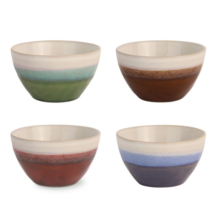 Set de 4 bols 60 cl assortis