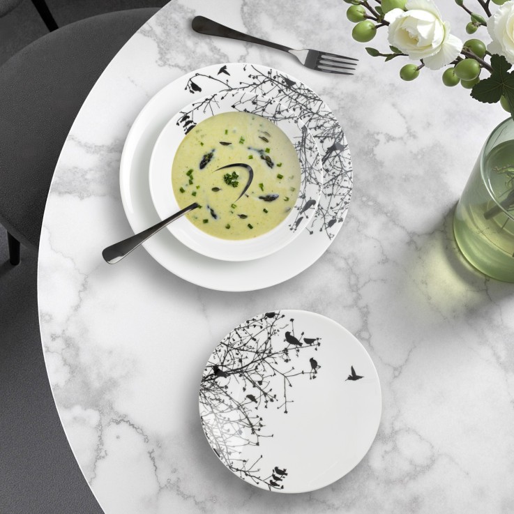 Service Aurore 18 pièces en porcelaine