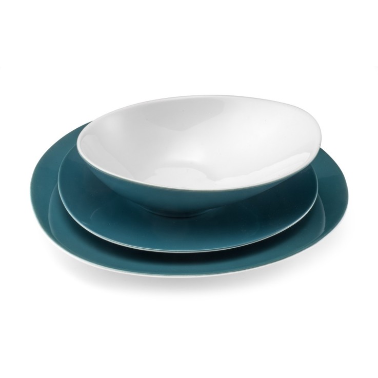 Service Sven Bleu 18 pièces en porcelaine