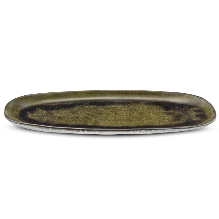 Plat long grand modèle Nomad 35.5 cm (lot de 2) en grès