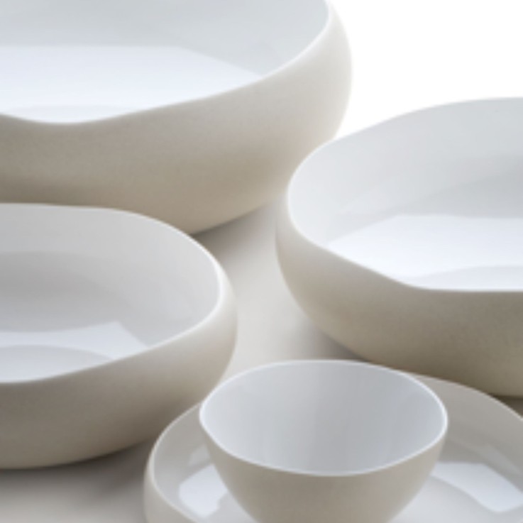 Coupe Oslo Blanc 34 x 34 x 11.5 cm en grès