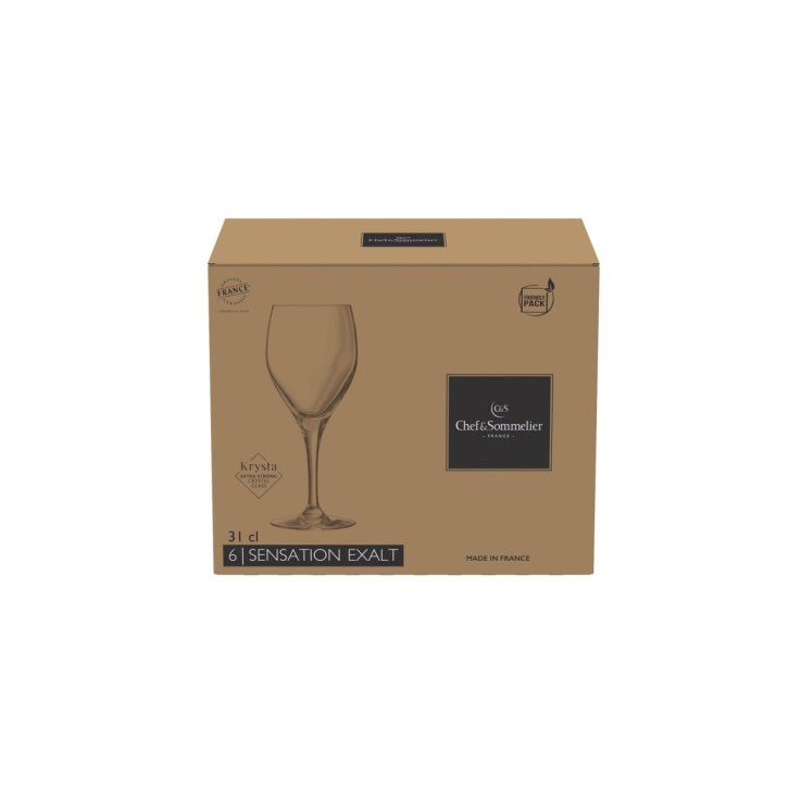 6 verres à pied 31 cl