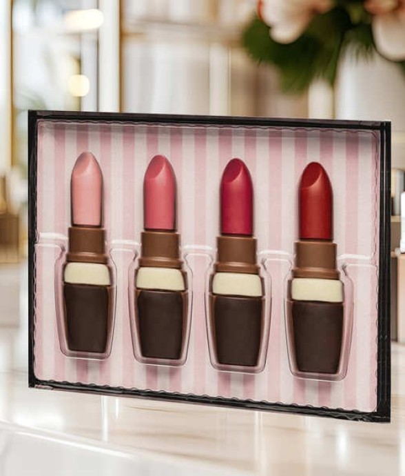 Rouge à lèvres en chocolat...