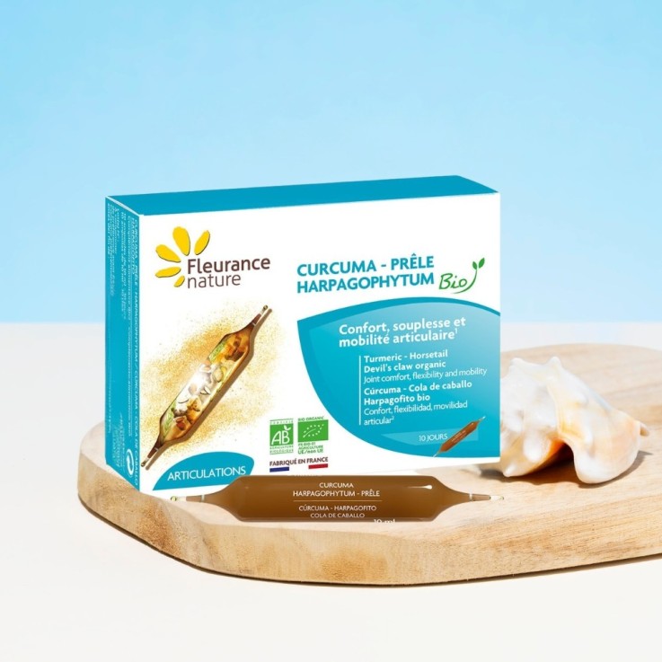 Curcuma, harpagophytum, prêle - Articulations (10 ampoules) Bio