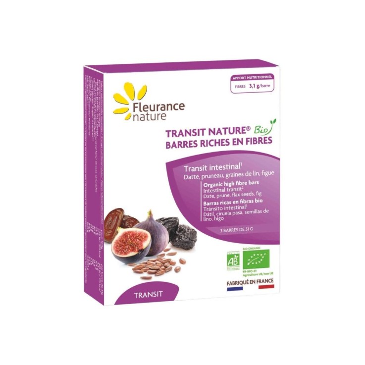 Transit Nature® Barres riches en fibres (3 barres) Bio