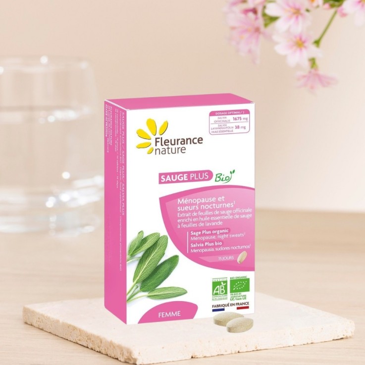 Sauge PLUS ménopause sereine (15 comprimés) Bio