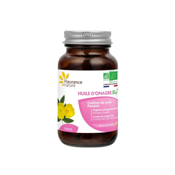 Huile d'onagre cycle menstruel (60 gélules) Bio