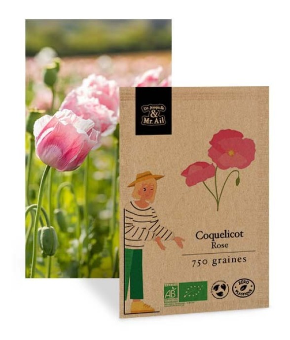 Coquelicot rose - Graines bio