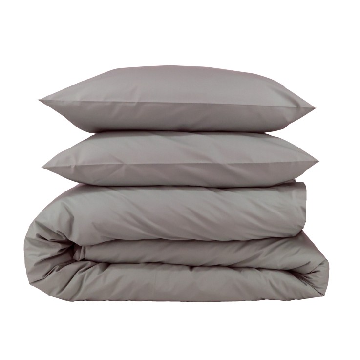 Parure de lit unie en percale de coton bio, taies rectangulaires, LES ESSENTIELS