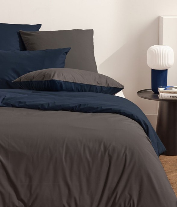 Parure de lit bicolore en...