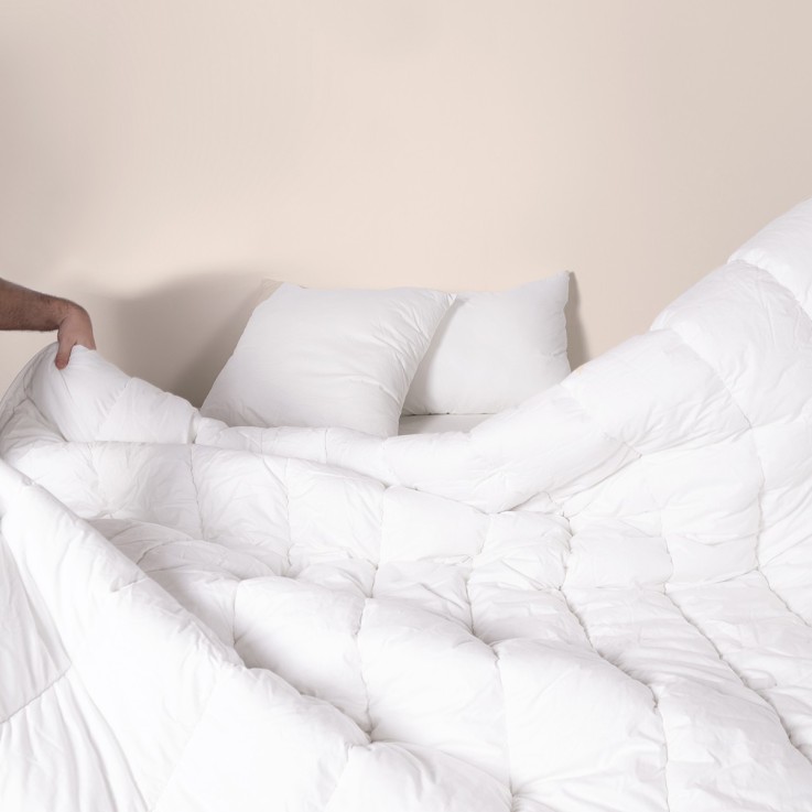 Pack couette + oreillers carrés en coton biologique, DOUX