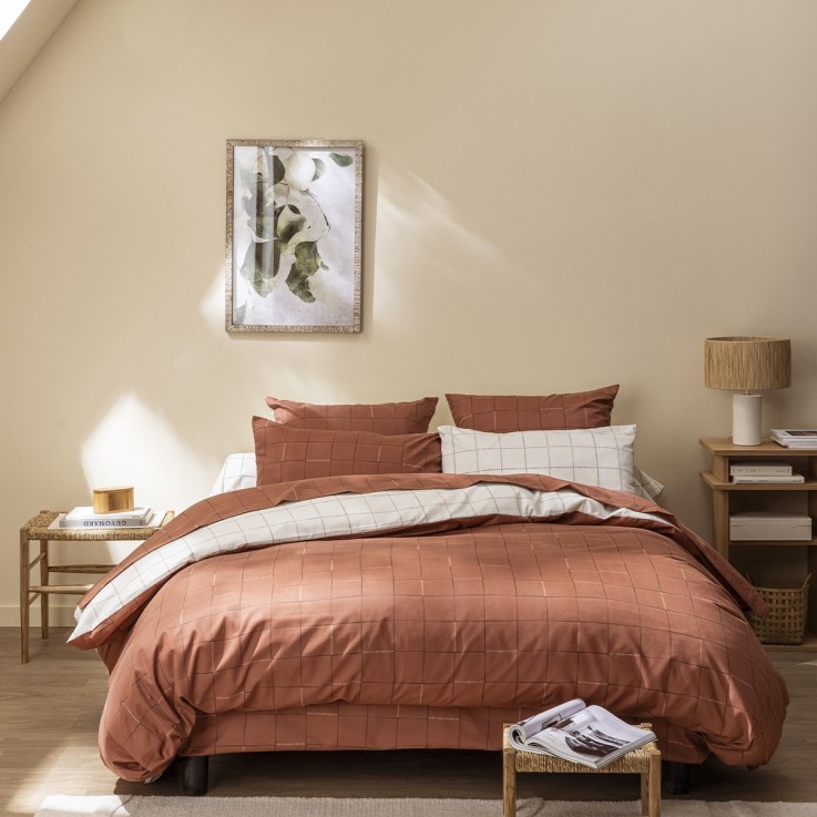 Housse de couette imprimée en polyester recyclé, DIEGO