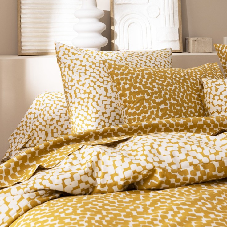 Housse de couette imprimée en viscose de bambou, COTONOU