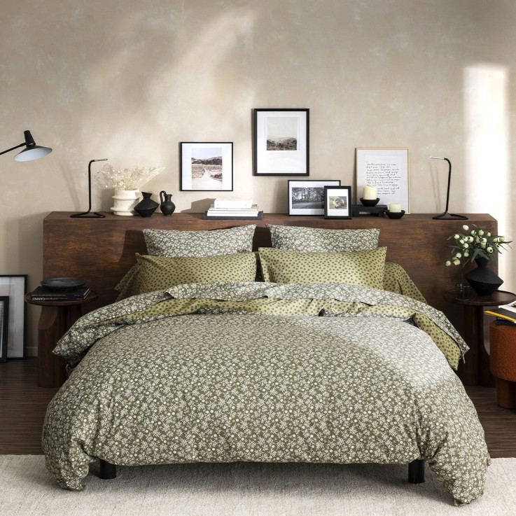 Parure Housse de couette + Taie d'oreiller carrée en lyocell, LENA