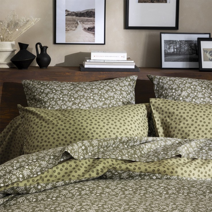 Parure Housse de couette + Taie d'oreiller carrée en lyocell, LENA