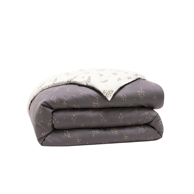 Parure de lit imprimée en microfibre, taies carrées, AMALIA