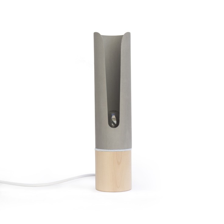 Lampe anneau feutrine blanche Monsieur