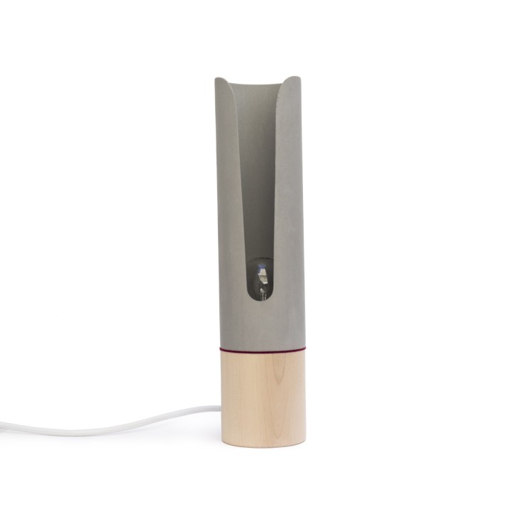 Lampe anneau feutrine bordeaux Monsieur