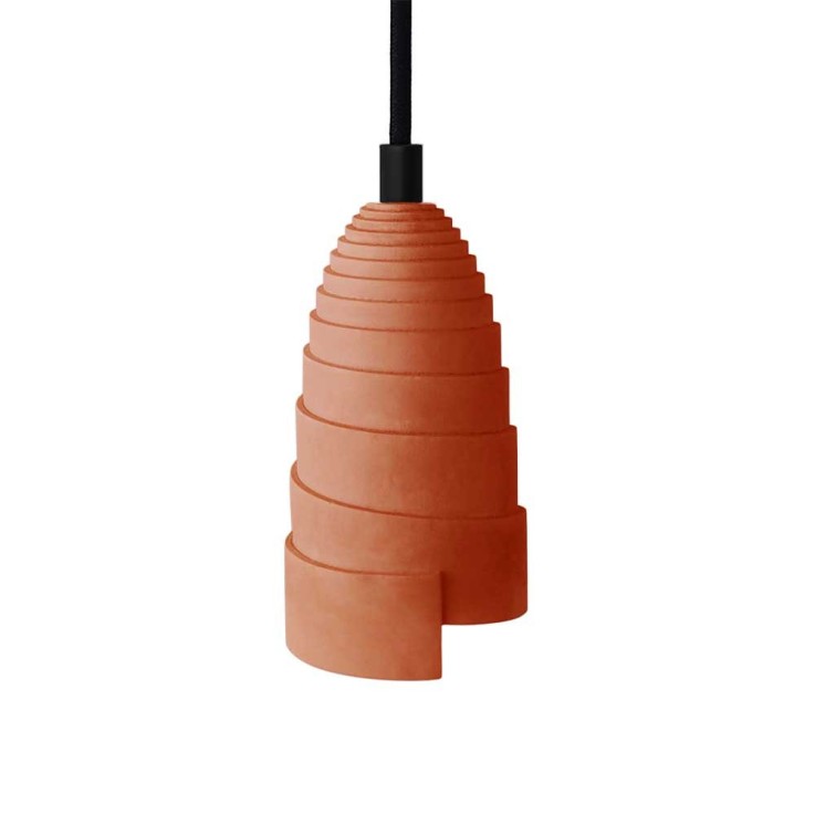 Suspension béton et accessoires noirs Flanelle