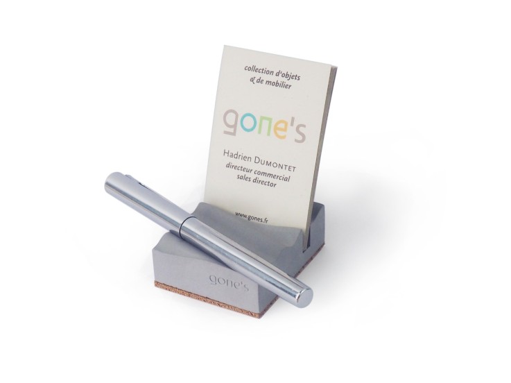Porte-cartes de visites en béton Onde