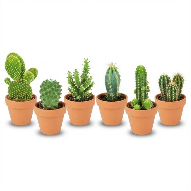Mix mini Cactus - Pot terracota inclus -  18