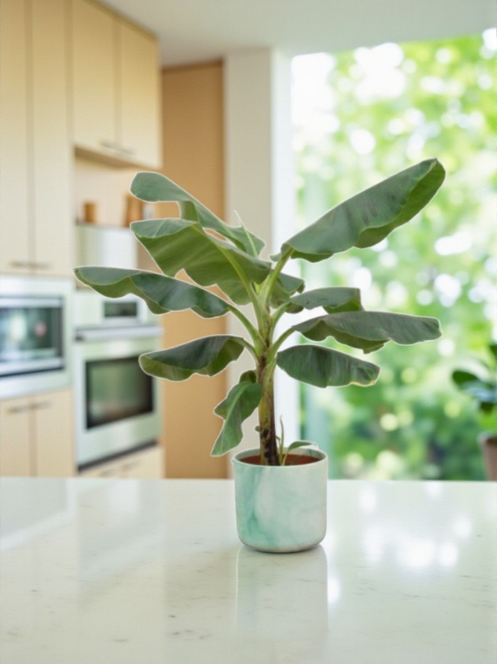 Bananier Musa 100cm et son pot -  Bleu Océan