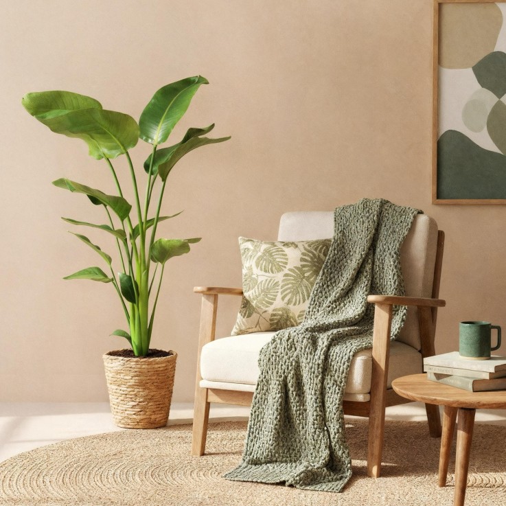 Strelitzia nicolai et panier