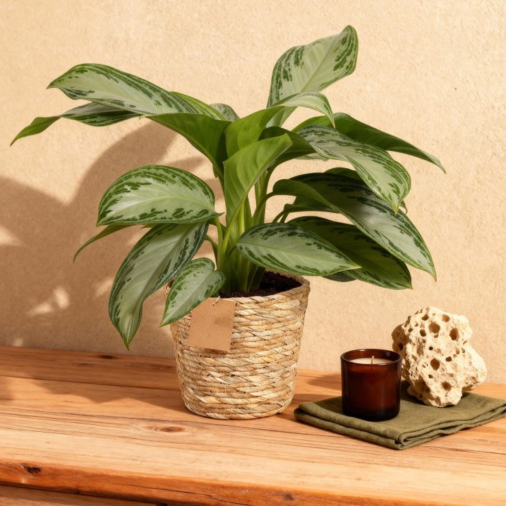 Aglaonema Silver Bay et panier