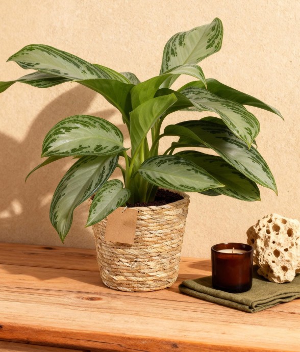 Aglaonema Silver Bay et panier