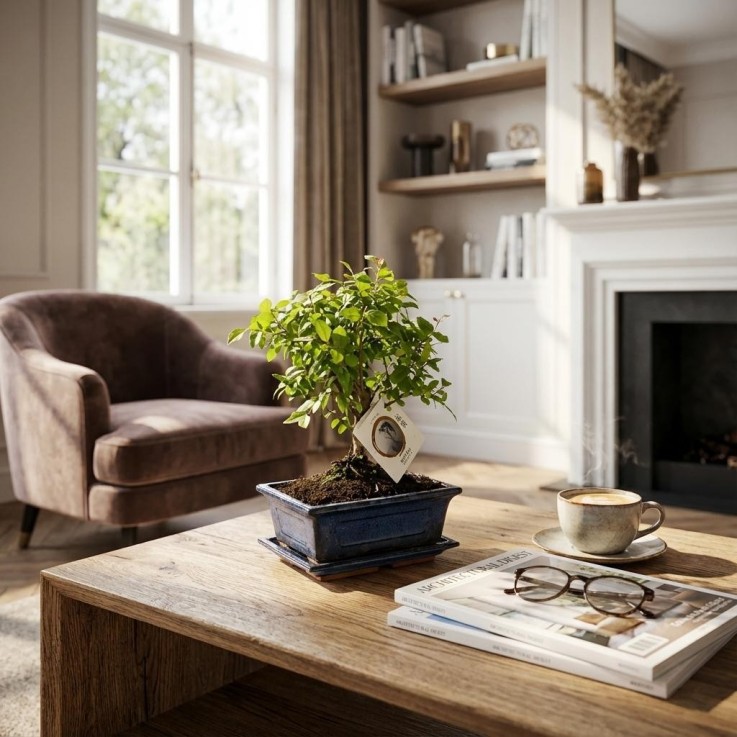 Arbre bonsaï et pot en céramique -  2