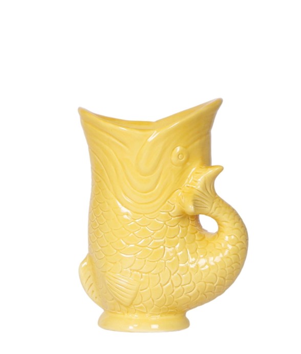 Pot Décoratif Fish Jaune -...
