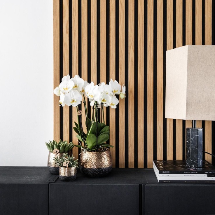 Pot Elite en cuivre brillant - céramique luxueuse