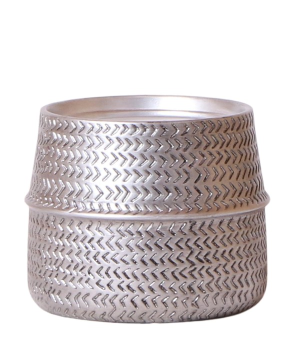 Cache-pot argenté - Ø12cm