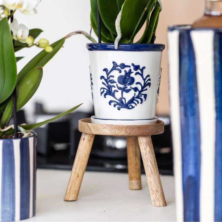 Cache-pot Malaga bleu