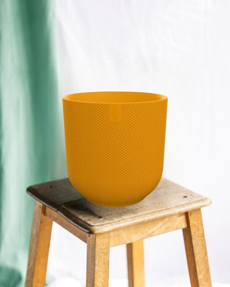 Pot Elho Jazz Rond jaune ambré 19 cm