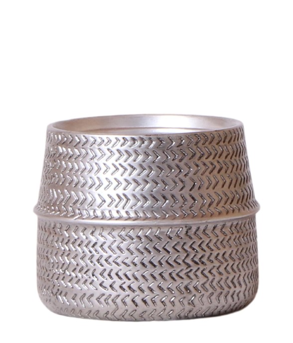 Cache-pot argenté - Ø9cm
