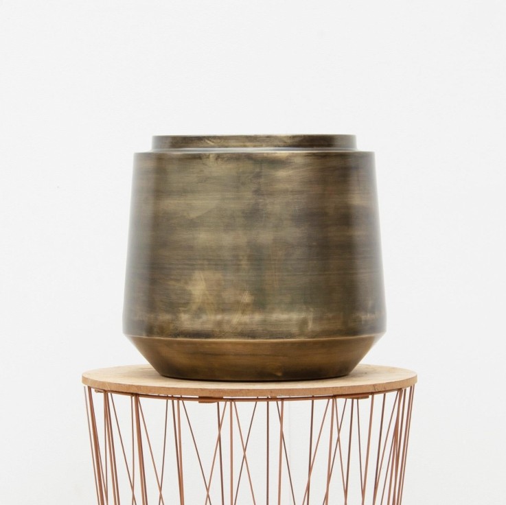 Pot Indigo Vintage Or 46 cm