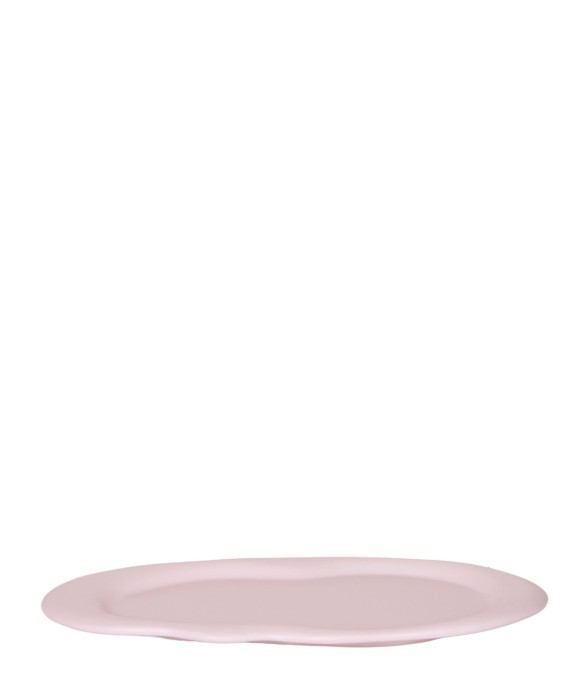 Plateau Ovale Rose en Métal