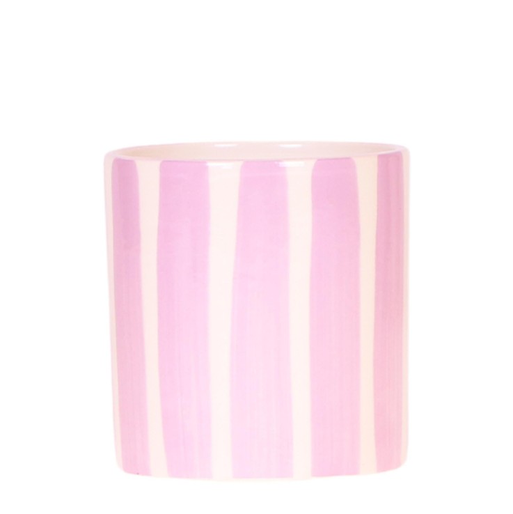 Pot décoratif Painted Stripe - Rose