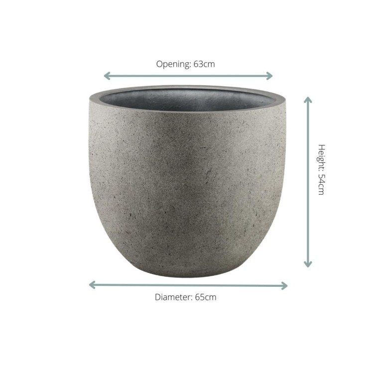 Pot Grigio New Egg béton 65 cm