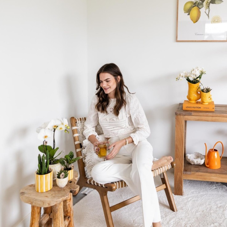 Pot décoratif Granada - Jaune