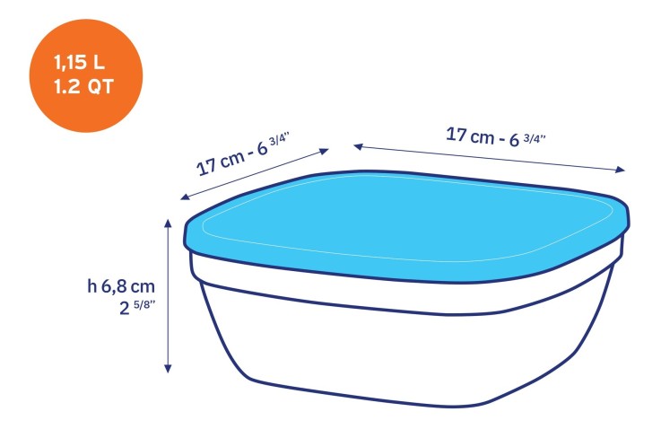Boîte de conservation en verre (1,15L)