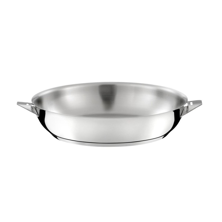 Lot 6 pièces Inox - 3 Casseroles 16/18/20cm, 1 Poêle 24cm, 1 Poignée amovible, 1 Pierre d'argent citron 300 g