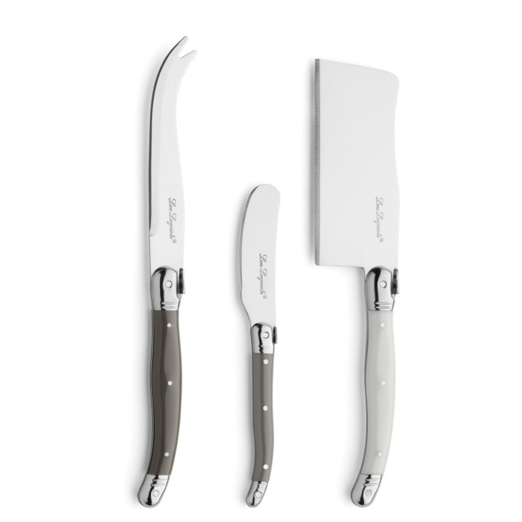 Coffret 3 couvert de service à fromage Tradition en inox