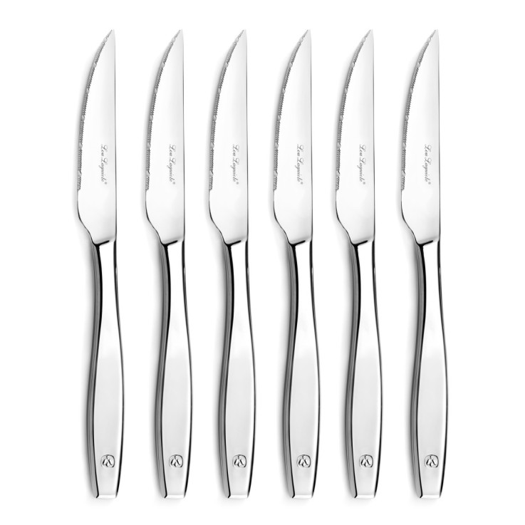 Set 6 couteaux steak en inox