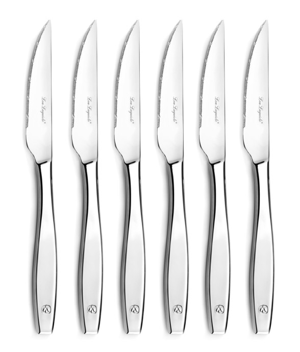 Set 6 couteaux steak en inox