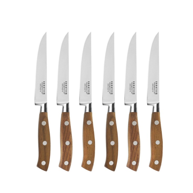 Set 6 couteaux steak en inox