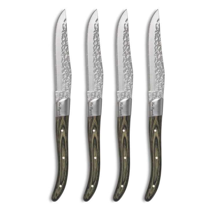 Coffret 4 couteaux steak Volcano en inox