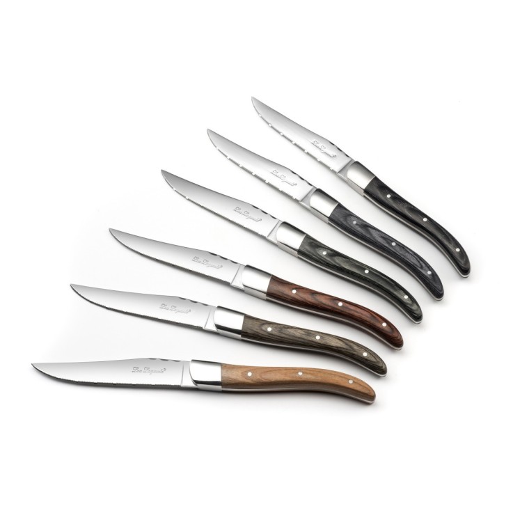 Coffret 6 couteaux steak en inox