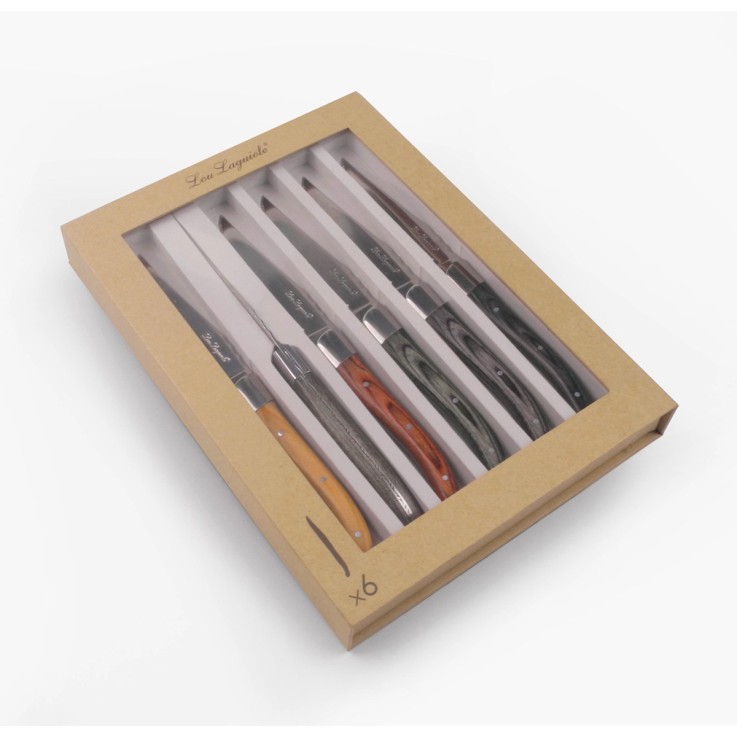 Coffret 6 couteaux steak en inox